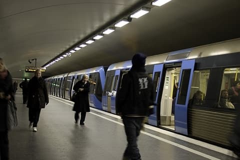 Tunnelbana på natten