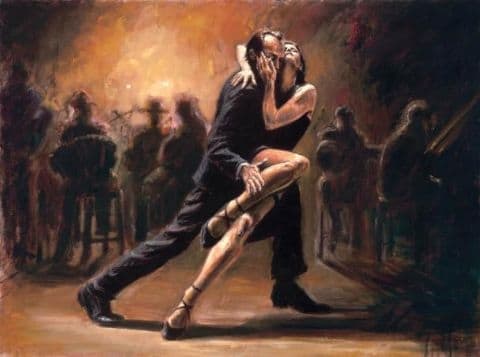 Dansa tango på Språkkaféet 
