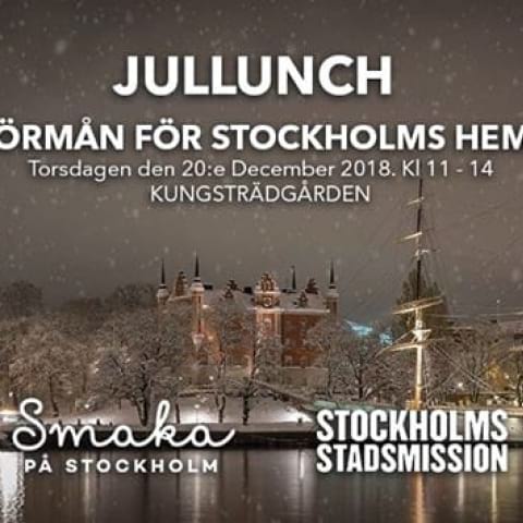 Jullunch i Kungsan för Stockholms hemlösa