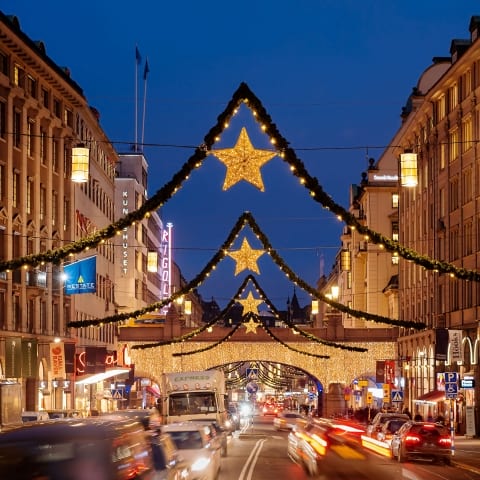 Upptändning av julbelysning i Stockholm