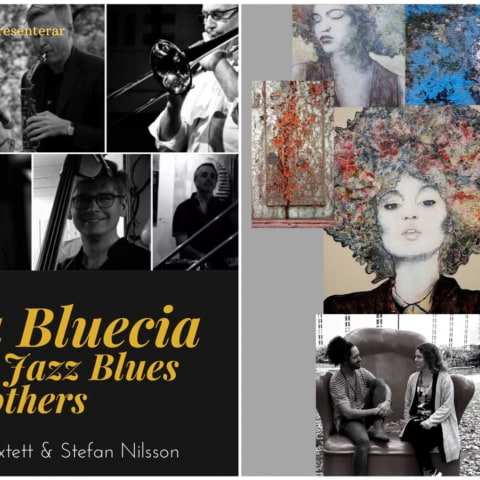 Sankta Bluecia med the jazz blues brothers & gerillavernissage