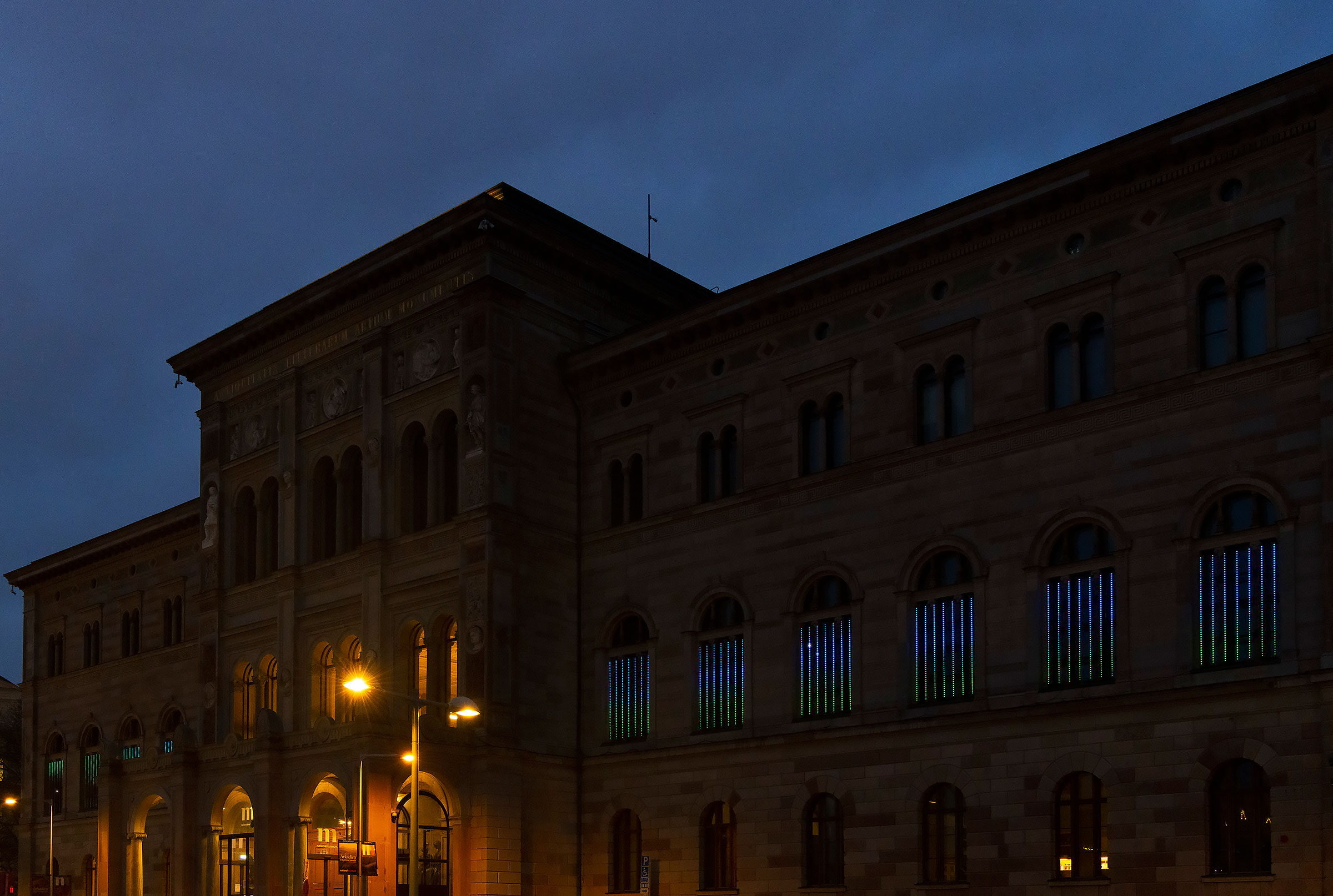 Flera ljusinstallationer i Stockholm under Nobelveckan