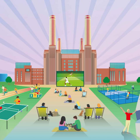 The Battersea Games bring sports and games to Battersea Power Station