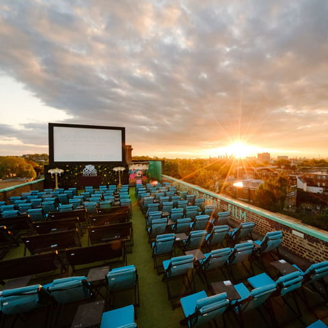 Movies with a skyline backdrop at Rooftop Film Club