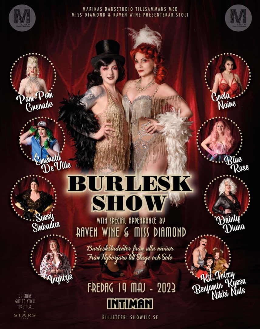 Burleskshow med Miss Diamond & Marikas Burlesk