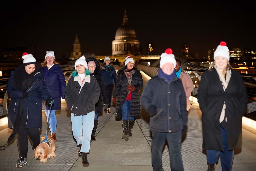 Raise funds for the homeless as you take in London's Christmas lights at night