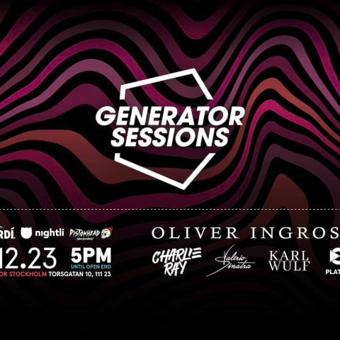 Generator Sessions besöker Stockholm – bjuder in Oliver Ingrosso