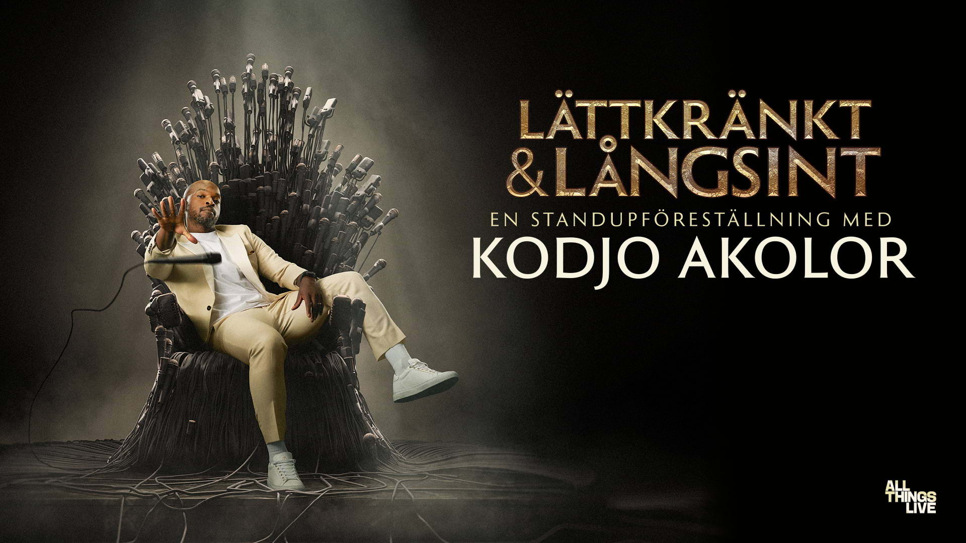 Kodjo Akolor förlänger standupturnén med nya datum i Göteborg i vår