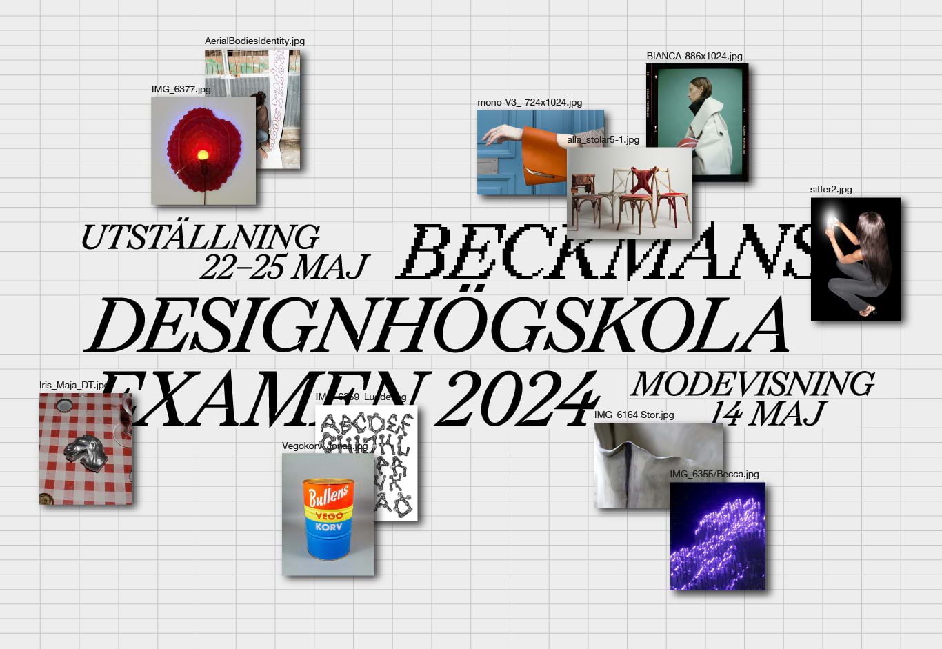 Examensutställning på Beckmans Designhögskola