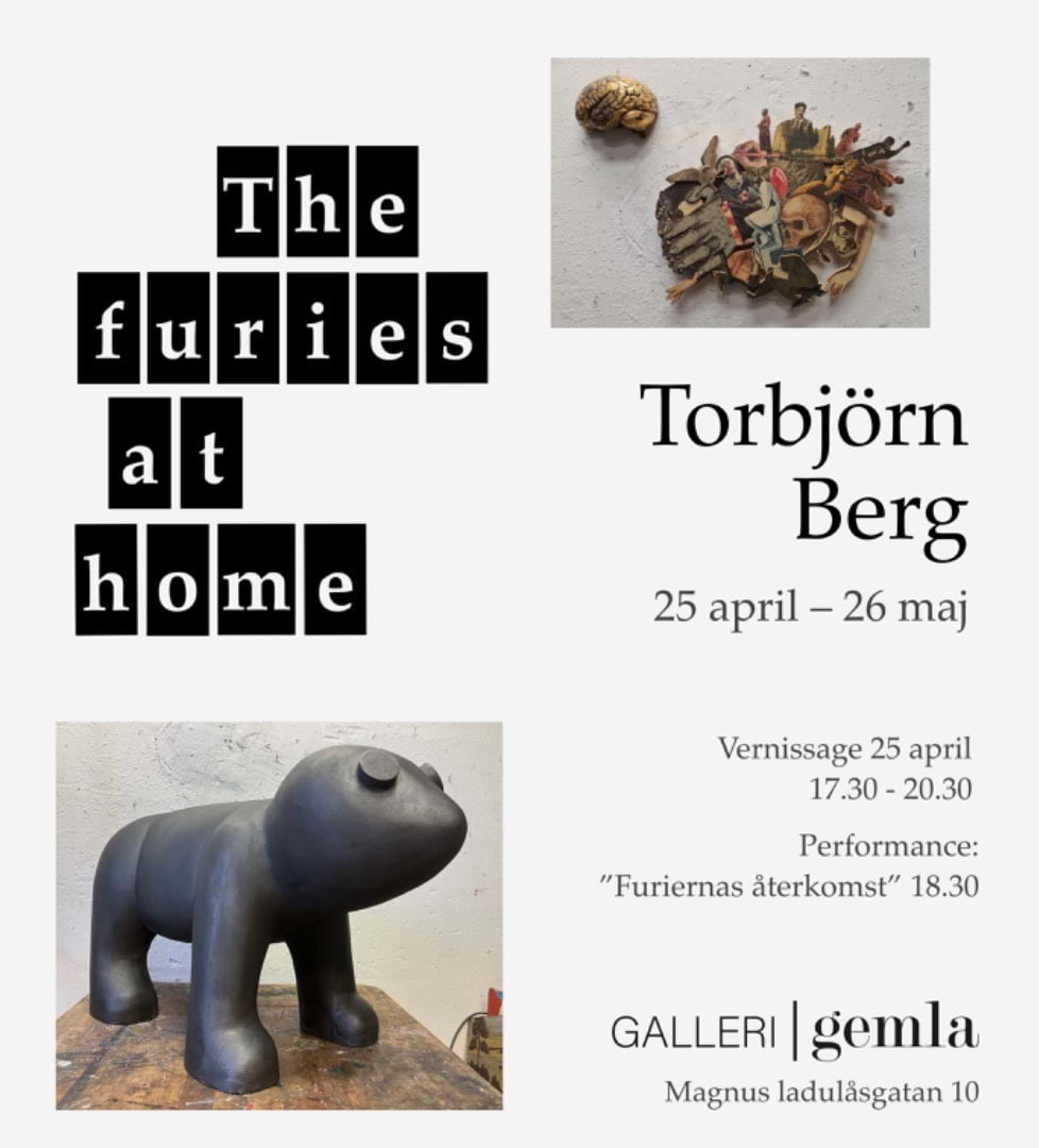 The furies at home – skulptur och kollage av Torbjörn Berg