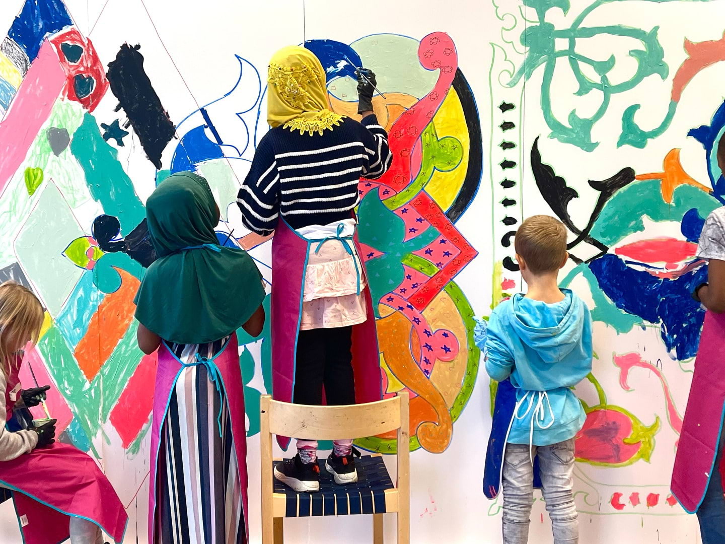 Konstworkshop för barn på Skeppsholmen under sportlovet