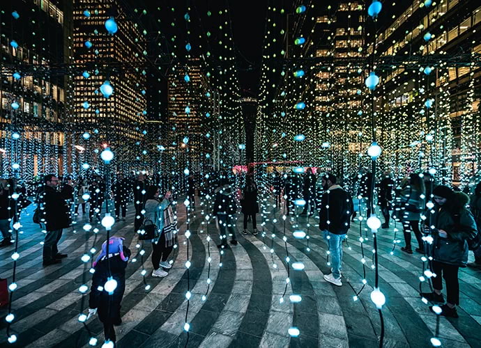 "Submergence", credits: Canary Wharf Winter Lights