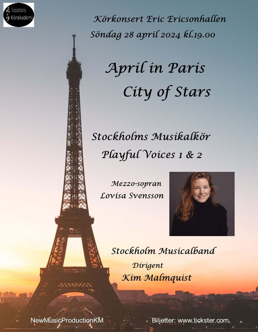 April in Paris – City of stars: Körkonsert med Vasastans körakademi