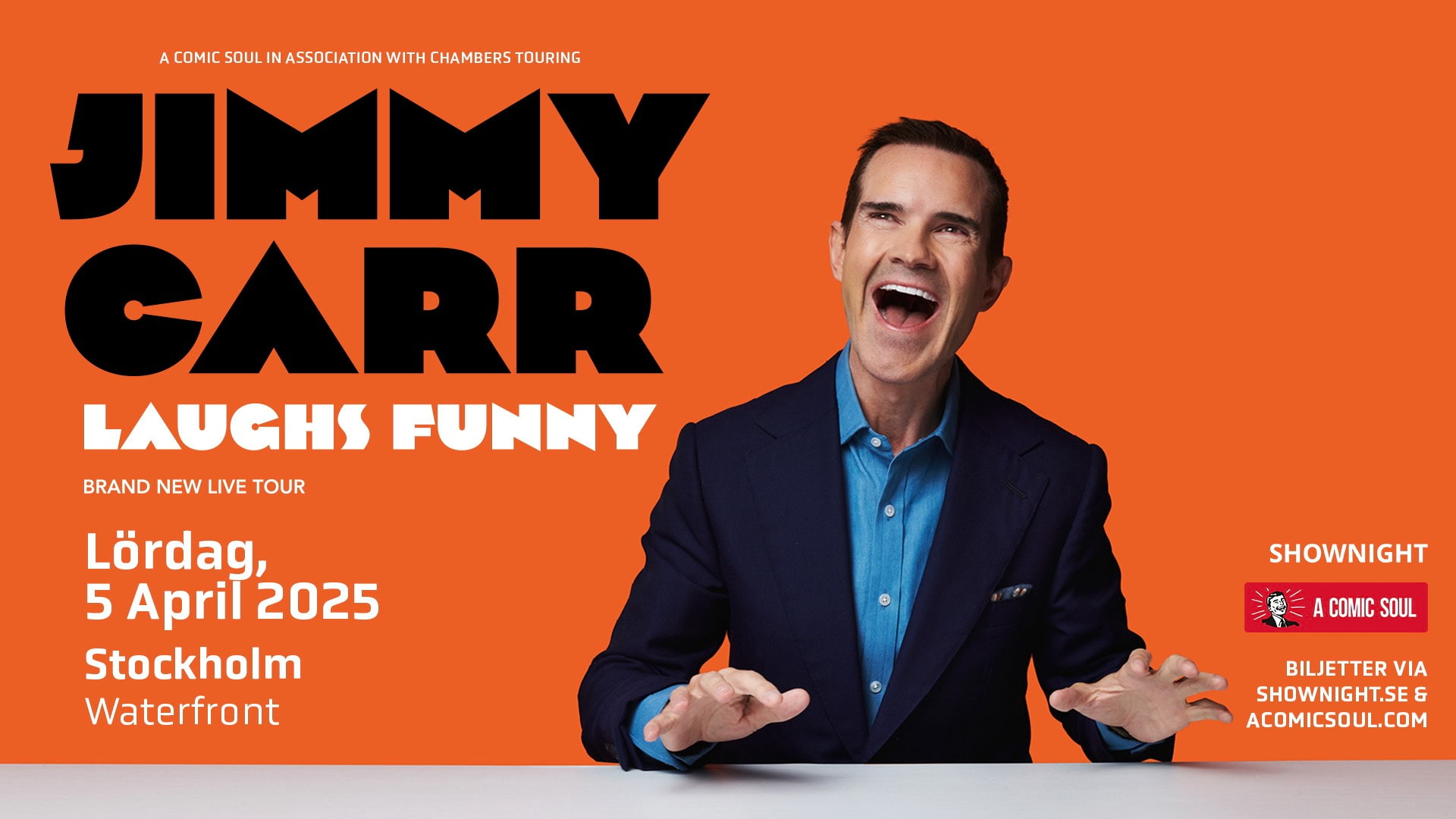 Jimmy Carr till Stockholm med turnén Laughs Funny