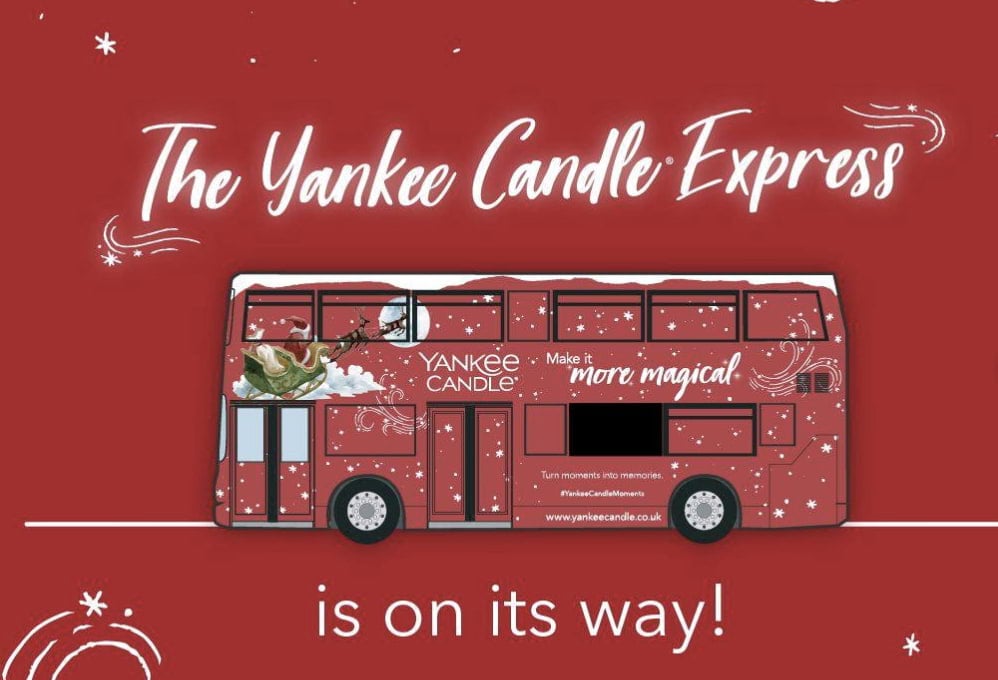 Yankee Candle Christmas bus brings free gifts and hot chocolate to Manchester