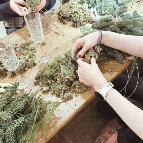 Learn wreath-making with Abbey from Little Natures