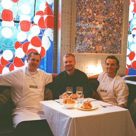 Pario pop-up debuts at Damien Hirst's gallery with chefs Charles Bryant and George Browne