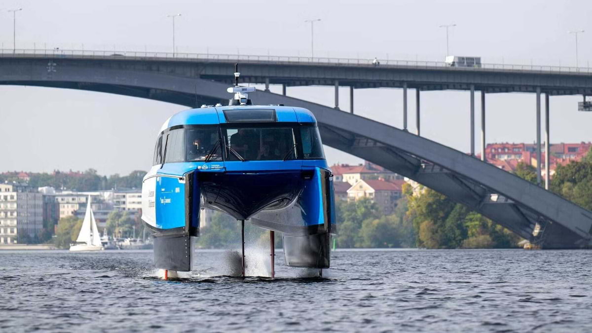 Premiär för SL:s elektriska bärplansbåt i Stockholm
