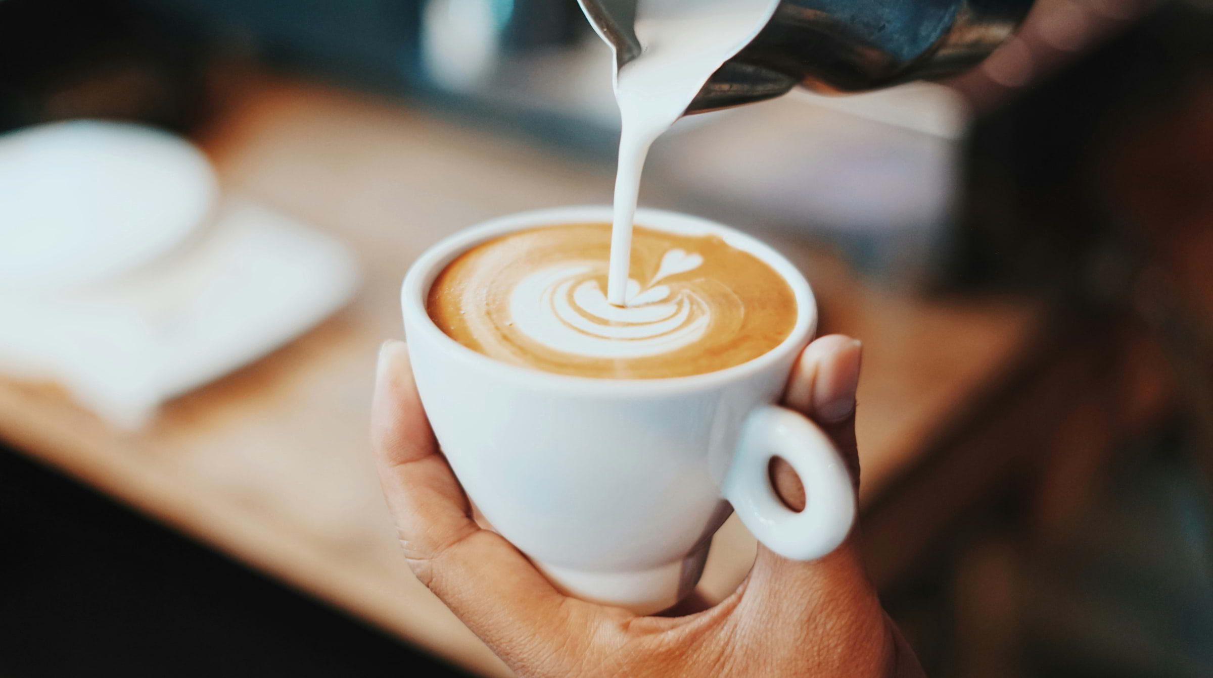 A coffee being poured