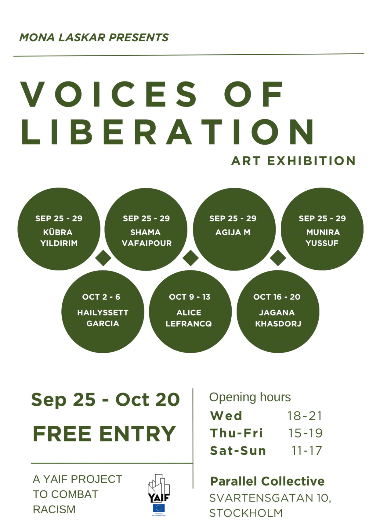 Voices of Liberation – konstutställning mot rasism