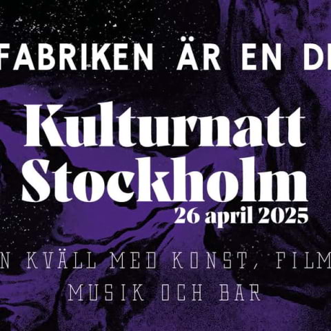 Kulturnatt Stockholm på Färgfabriken