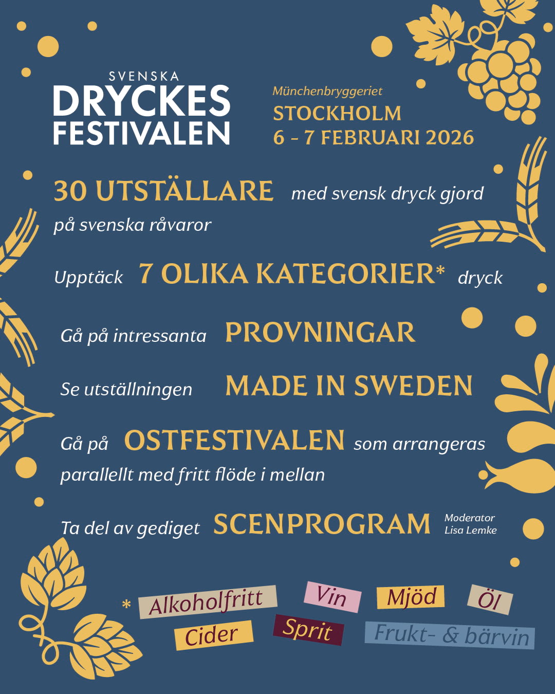 Svenska Dryckesfestivalen p&aring; M&uuml;nchenbryggeriet