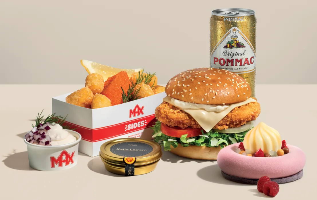 Löjrom på Max – hamburgerkedjans bankettmeny är tillbaka