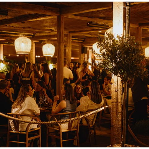 Pyro turns its terrace into a cosy Greek-inspired winter hideaway