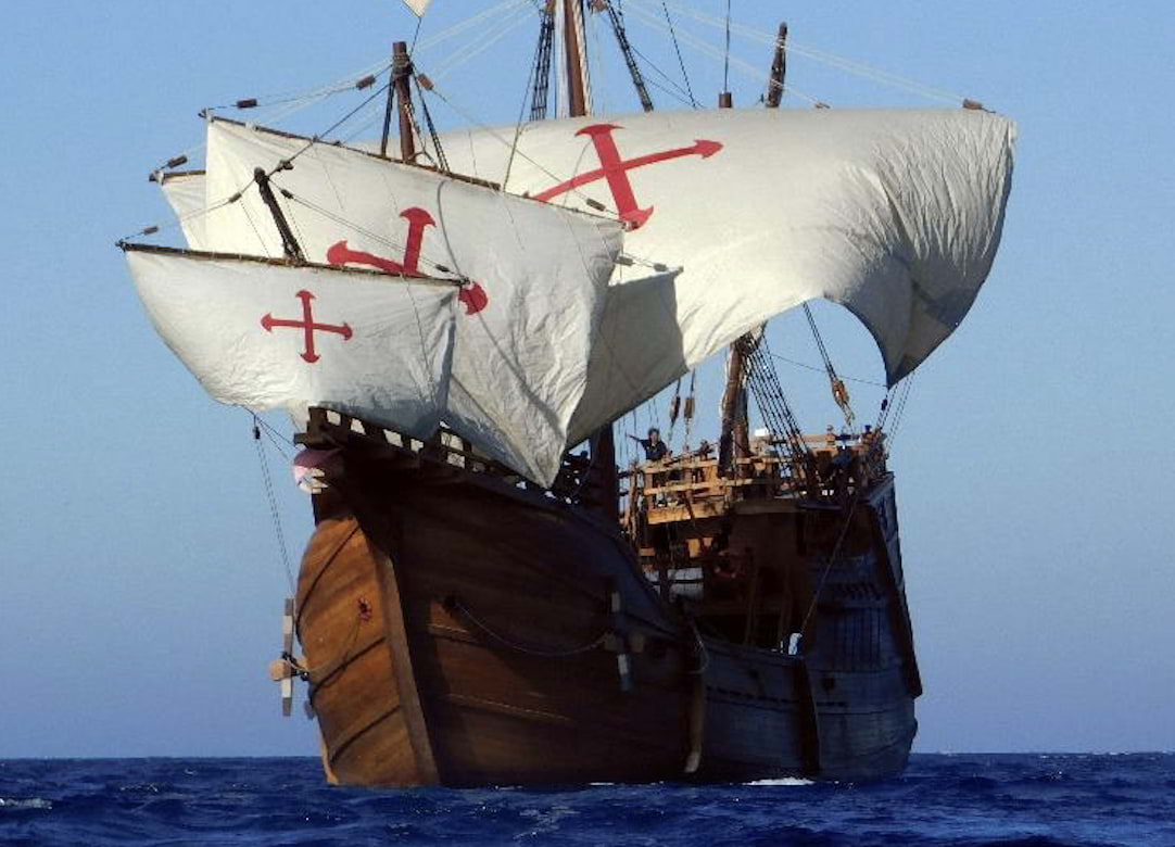 A full-scale replica of Columbus's ship is docking by Tower Bridge this spring