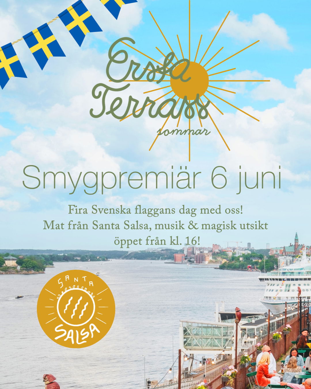 Nationaldagsfirande på Ersta terrass