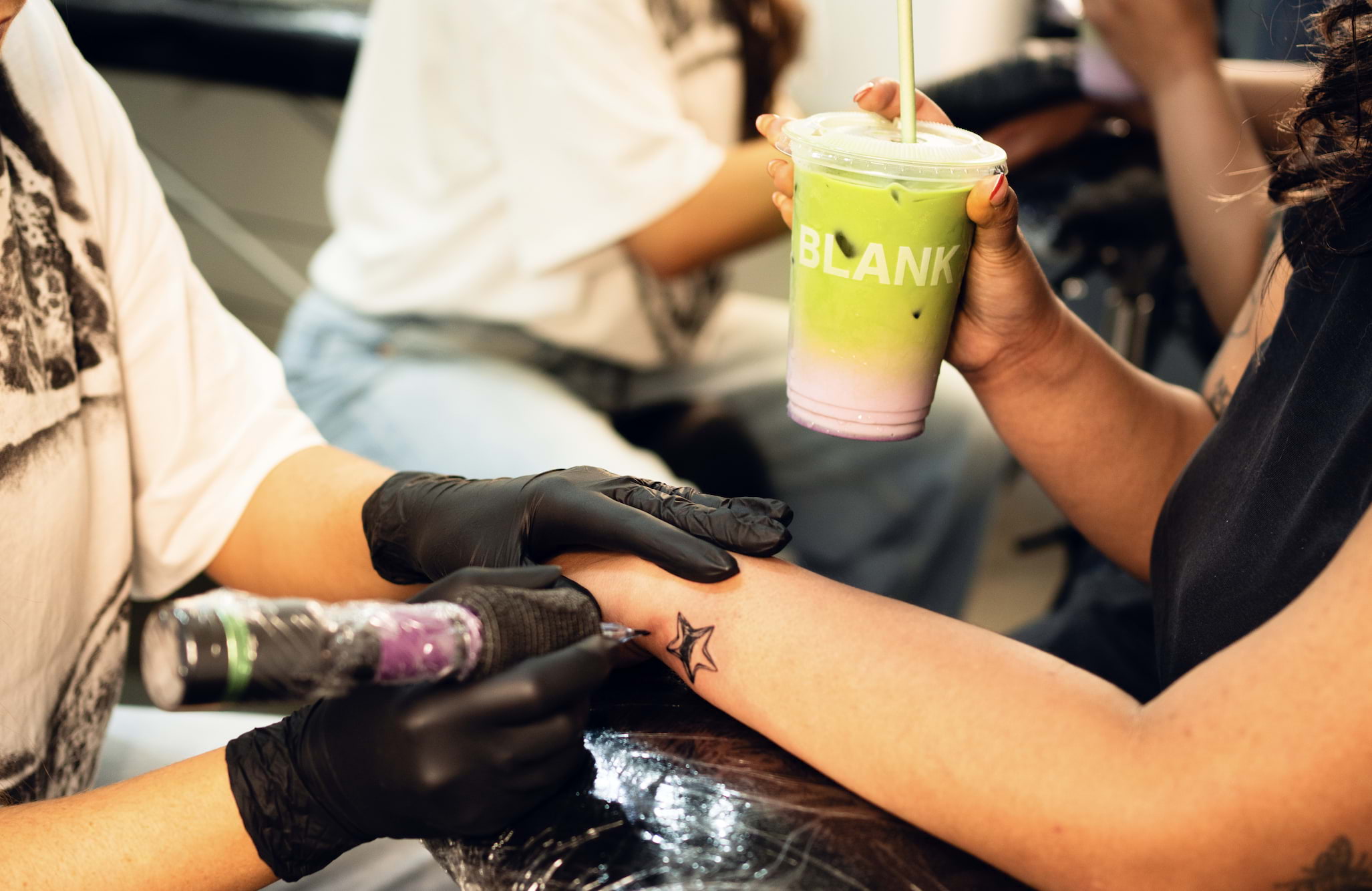 Get a free tattoo with your iced matcha at this Blank Street pop-up
