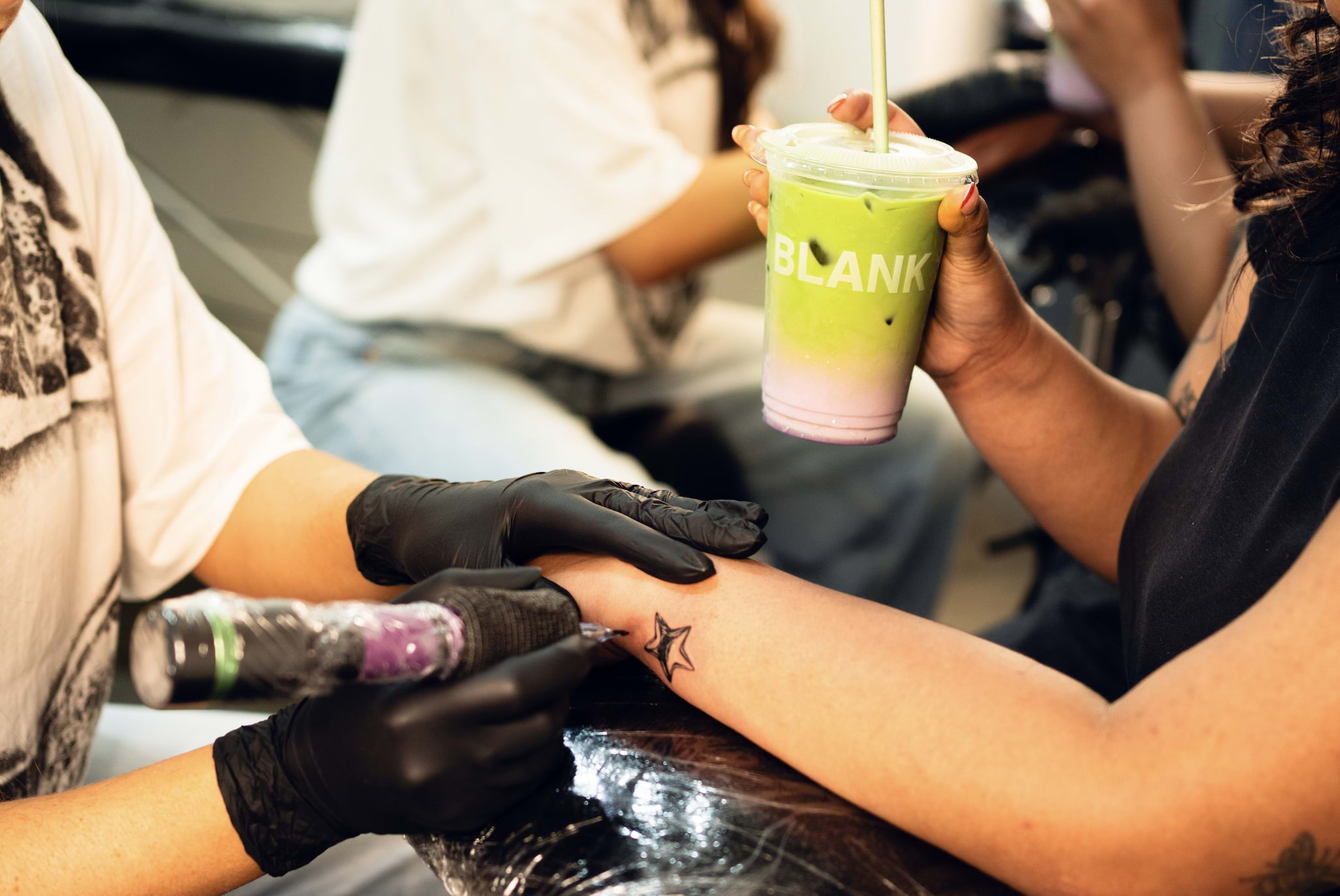Get a free tattoo with your iced matcha at this Blank Street pop-up