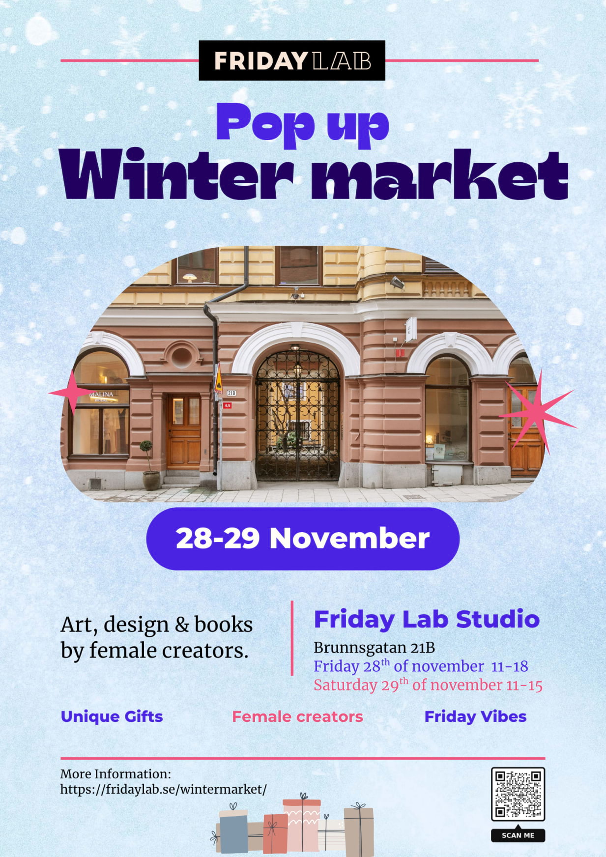 Julmarknad och pop-up med Friday Lab Studio