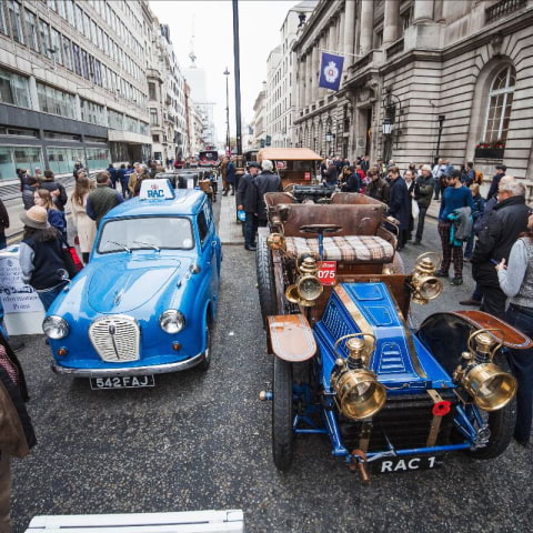 Park yourself on Pall Mall to check out spectacular rides through the ages