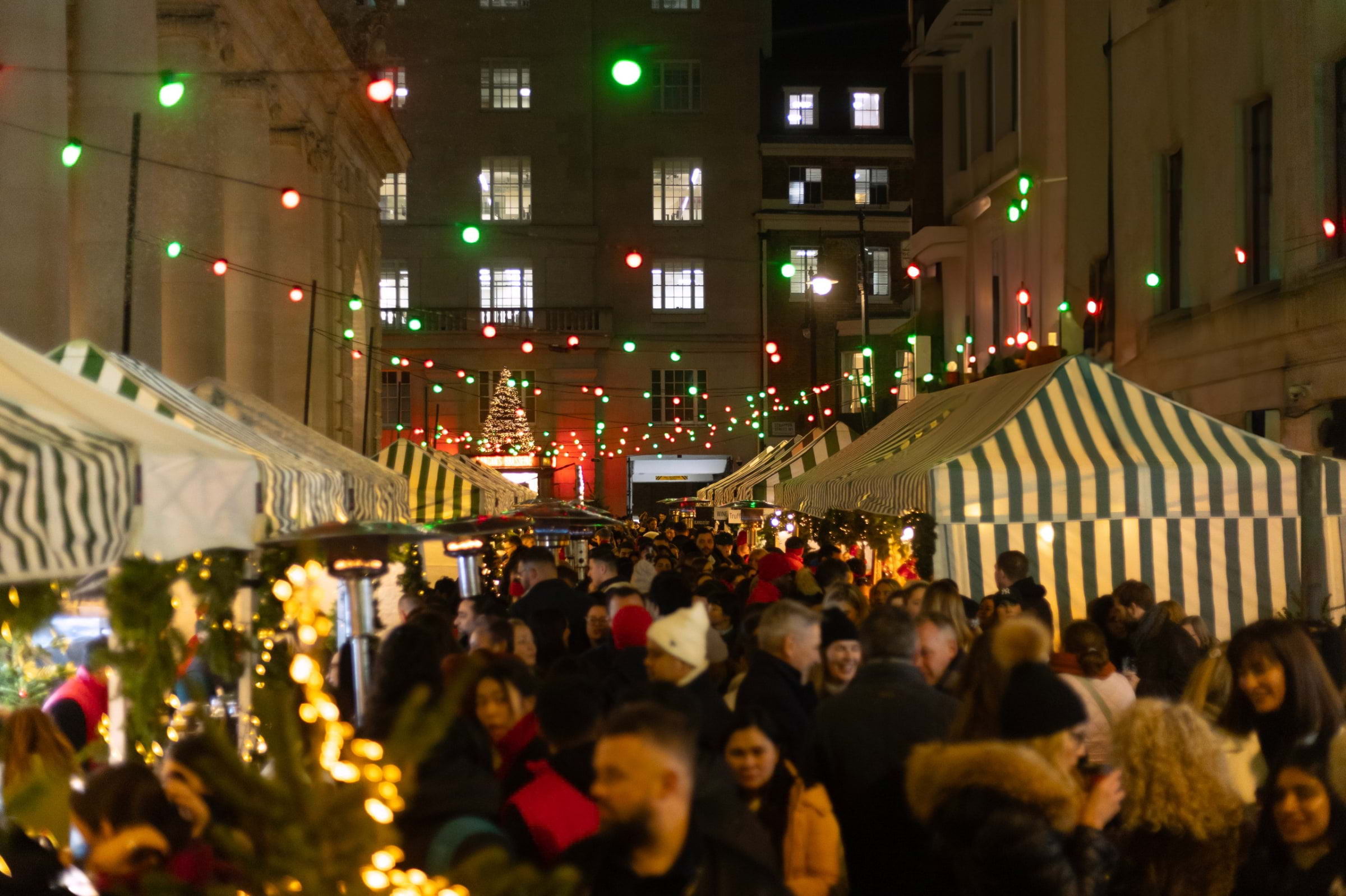 Mayfair's festive market returns with caviar, cocktails, and DJs