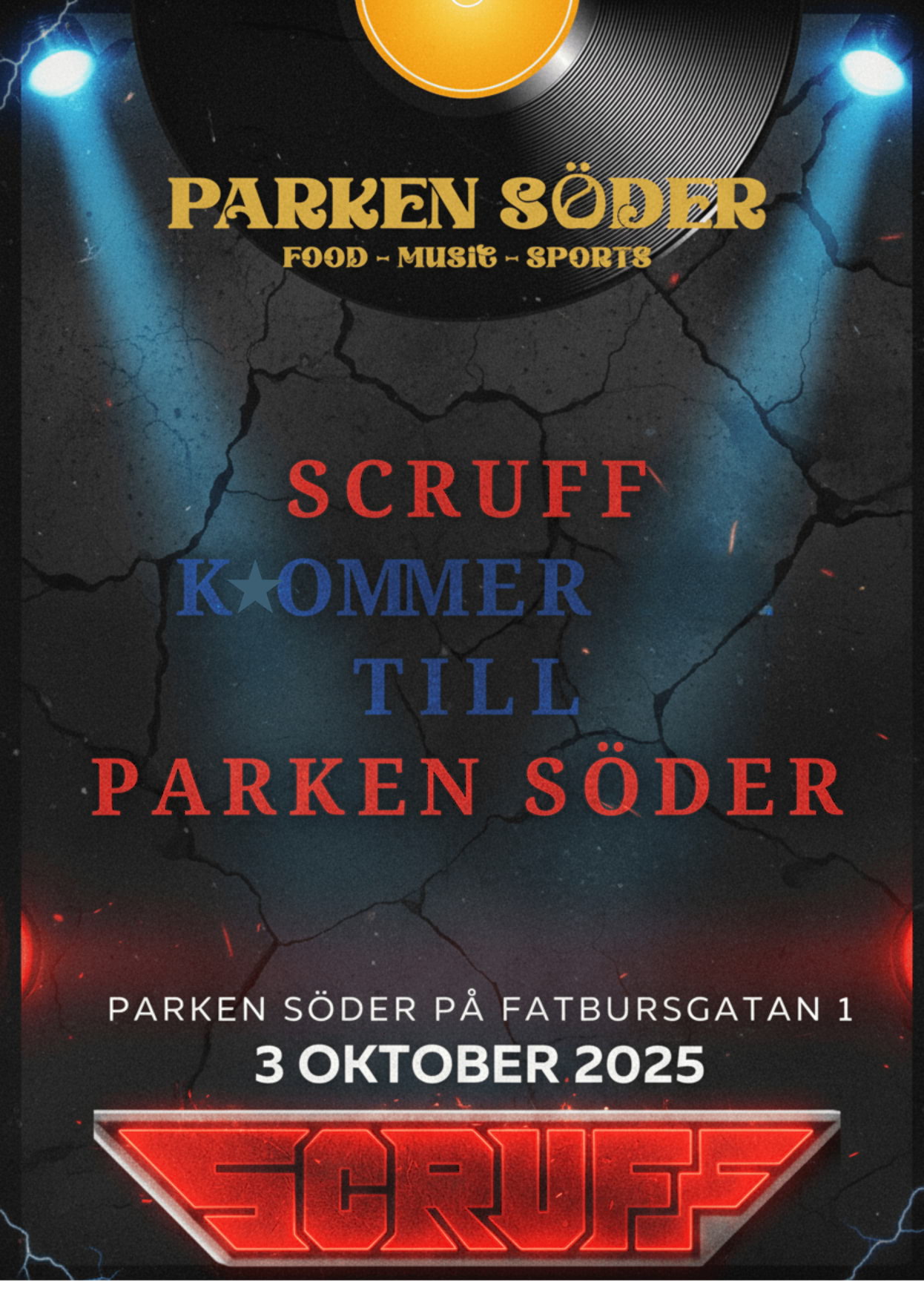 Scruff rockar till det på Parken Söder