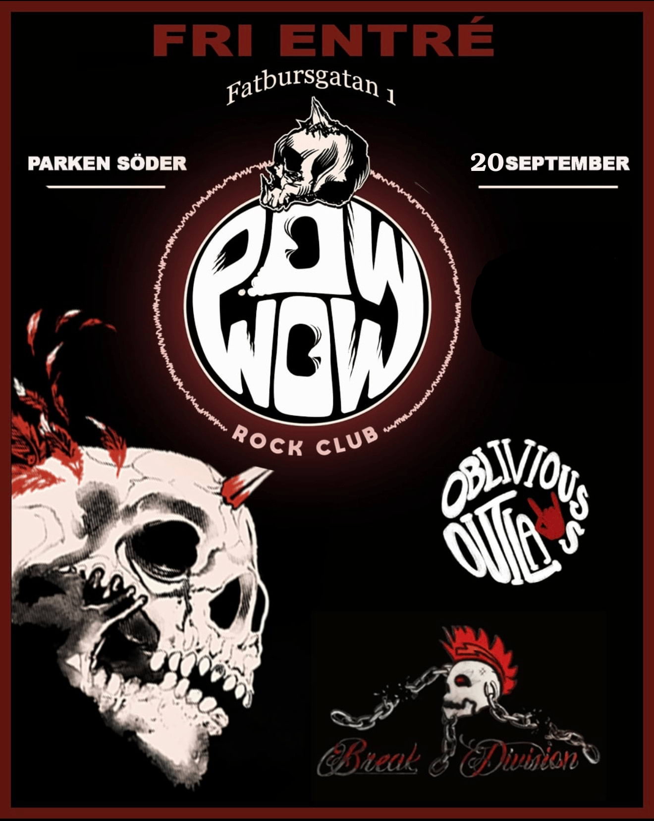 Rockklubben Pow Wow återvänder till Parken Söder