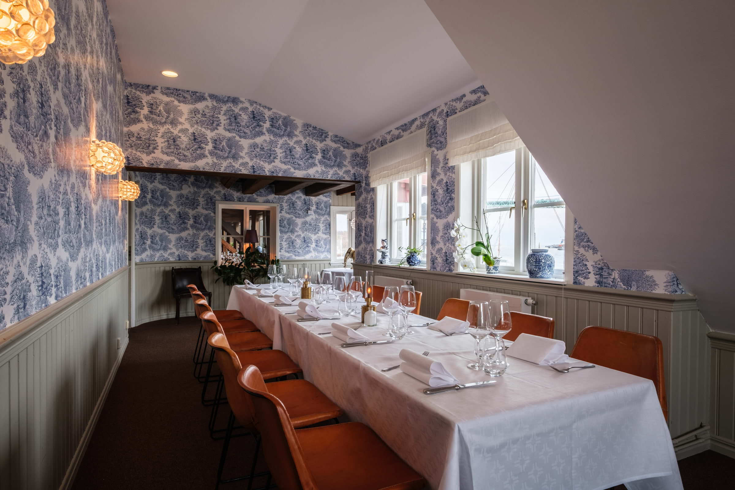 På Sjömagasinet kan man äta affärsmiddag.