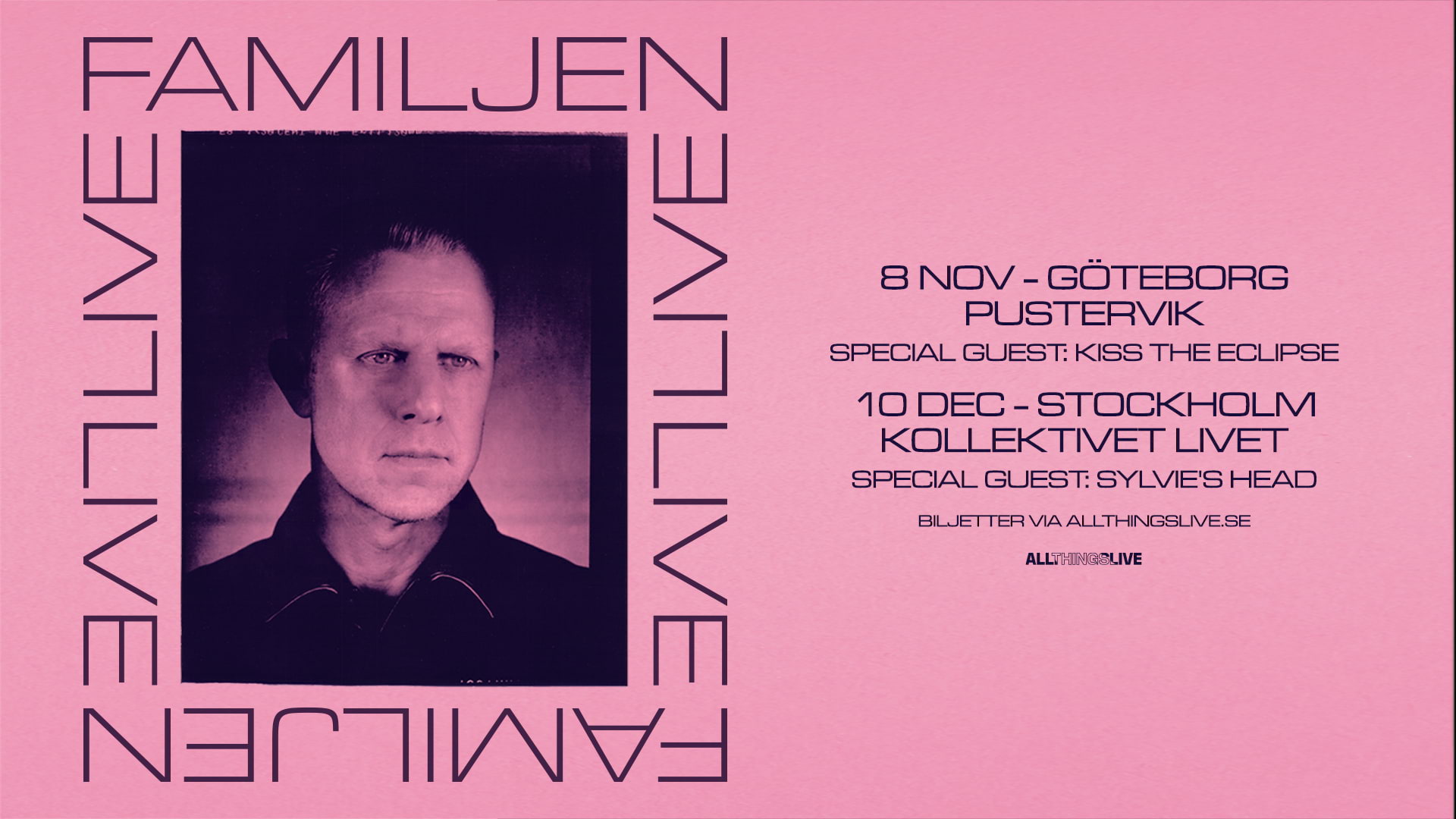 Exklusiva spelningar med Familjen – kommer till Stockholm