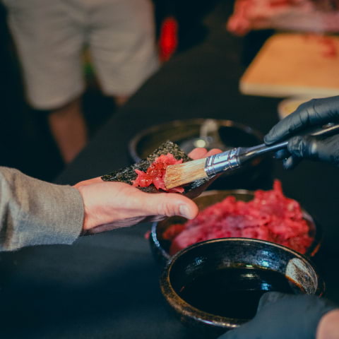 There's a giant tuna ceremony happening In Mayfair