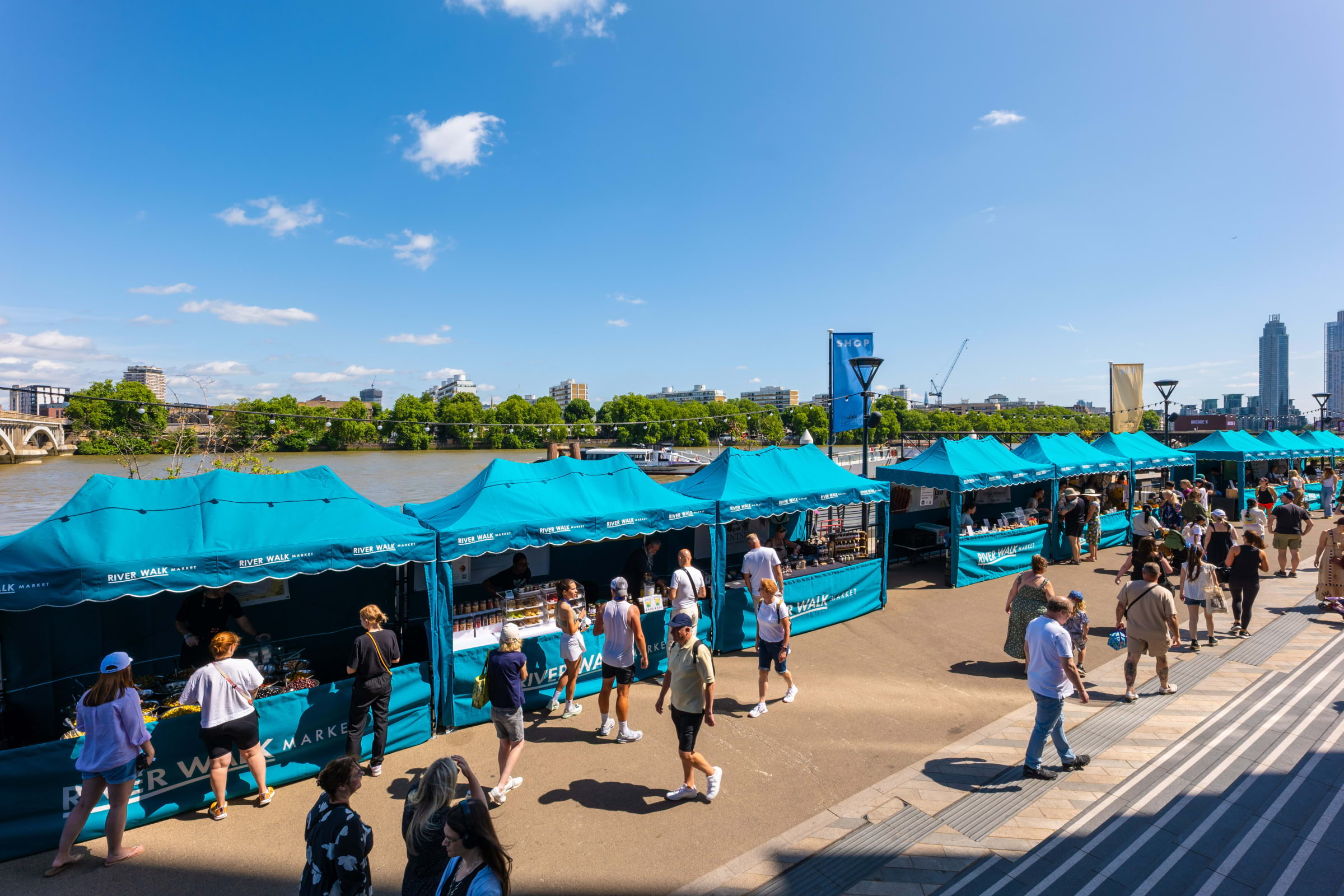 Battersea's sunny riverside market is back
