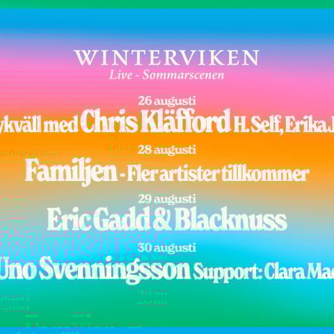 Winterviken Live &ndash; Sommarscenen: Artisterna som spelar 2026
