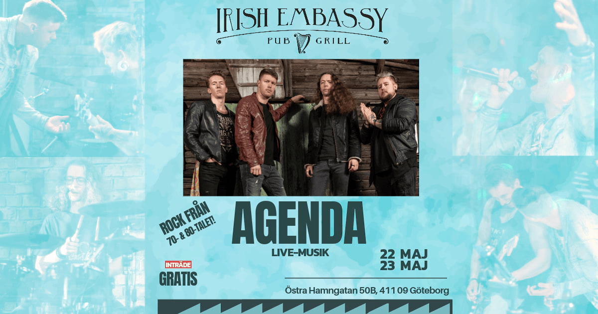 Agenda - live p&aring; Irish Embassy - tv&aring; kv&auml;llar med rock