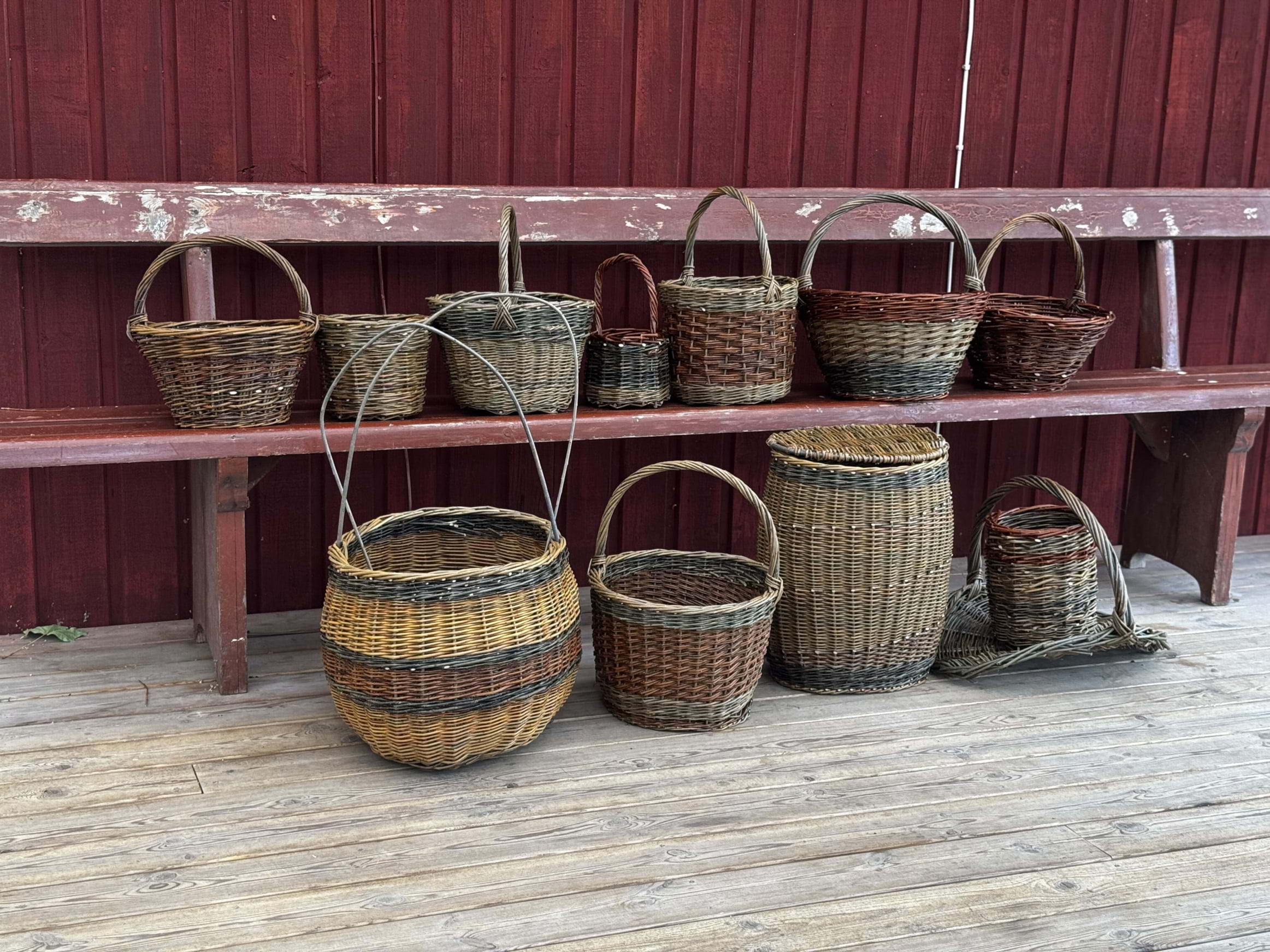 Helgkurs i korgflätning i Pil – rund korg på kryssbotten med Miriam Göransson