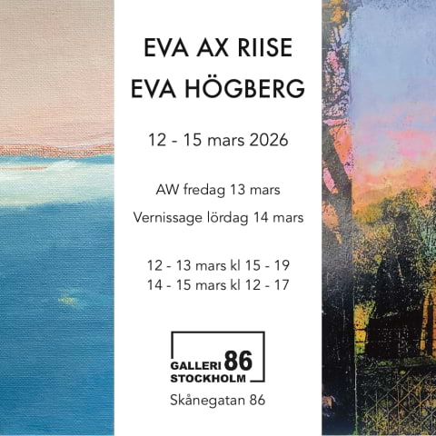 Konstutst&auml;llning med Eva Ax Riise och Eva H&ouml;gberg