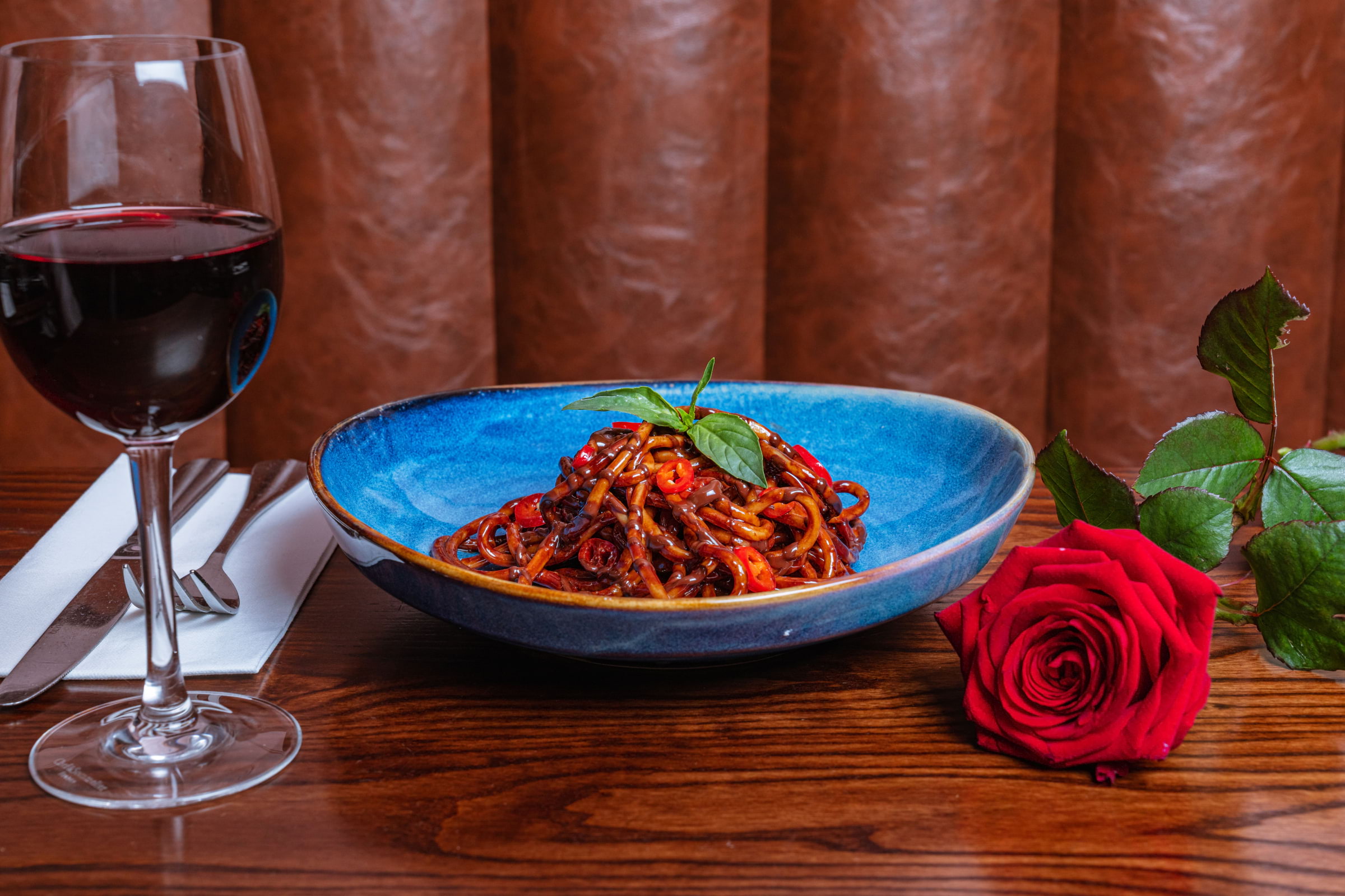 Treat your valentine to a one-of-a-kind chocolate pasta dish at 27 Old Compton Street