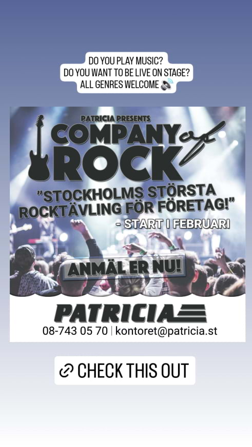 Company of Rock 2026 på Patricia – Händer i helgen