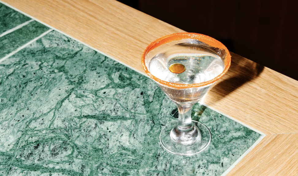 Seasonal tomato-martini at Rita's