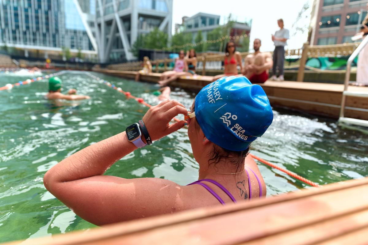 Whew, this new open-water swimming spot in London has arrived just in time to fight the heat