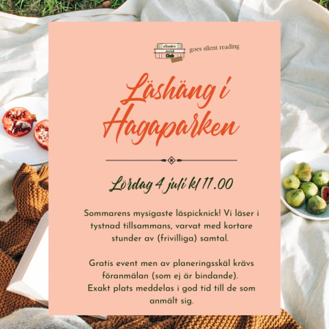 L&auml;sh&auml;ng i Hagaparken (Silent reading-tr&auml;ff)